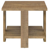 Dawn Square Engineered Wood End Table With Shelf Mango - 707717 - Luna Furniture