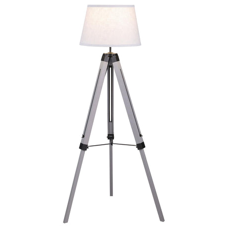 Dayton Gray Adjustable Empire Shade Tripod Floor Lamp from Coaster - Luna Furniture