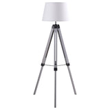 Dayton Gray Adjustable Empire Shade Tripod Floor Lamp from Coaster - Luna Furniture