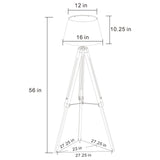 Dayton Gray Adjustable Empire Shade Tripod Floor Lamp from Coaster - Luna Furniture