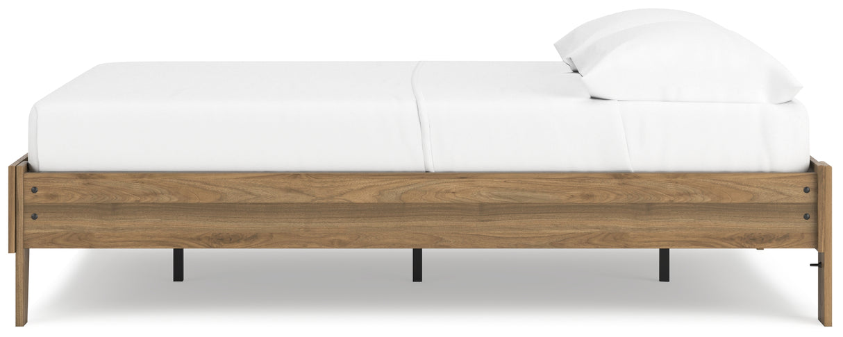Deanlow Honey Full Platform Base Bed from Ashley - Luna Furniture