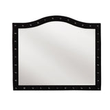 Deanna Button Tufted Mirror Black - 206104 - Luna Furniture