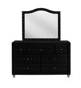 Deanna Black Button Tufted Mirror (Mirror Only) from Coaster - Luna Furniture