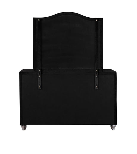 Deanna Black Button Tufted Mirror (Mirror Only) from Coaster - Luna Furniture