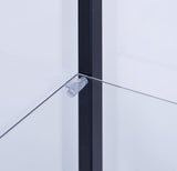 Delphinium Black and Clear 5-Shelf Glass Curio Cabinet from Coaster - Luna Furniture