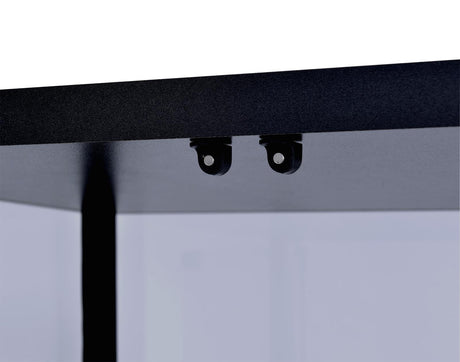 Delphinium Black and Clear 5-Shelf Glass Curio Cabinet from Coaster - Luna Furniture