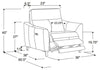 Derek Upholstered Power Recliner - 602509P - Luna Furniture