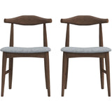 Destiny Dining Chairs (Set of 2) Grey Linen from Midinmod - Luna Furniture