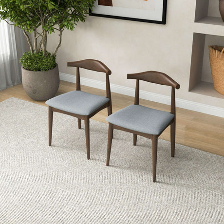 Destiny Dining Chairs (Set of 2) Grey Linen from Midinmod - Luna Furniture