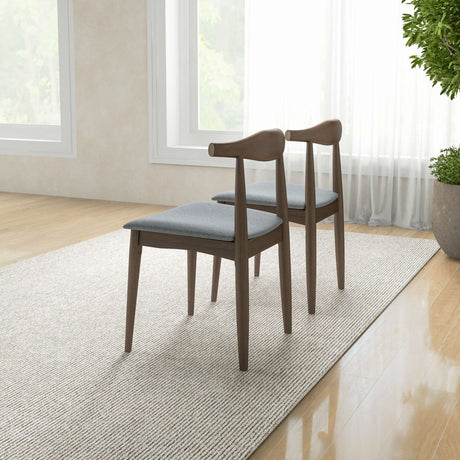 Destiny Dining Chairs (Set of 2) Grey Linen from Midinmod - Luna Furniture