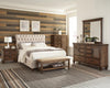 Devon Button Tufted Upholstered Full Bed Beige - 300525F - Luna Furniture