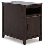DEVONSTED Dark Brown Chairside End Table - T310-217 - Luna Furniture