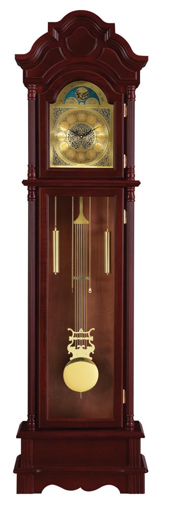 Diggory Grandfather Clock Brown Red and Clear - 900749 - Luna Furniture