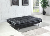 Dilleston Tufted Back Upholstered Sofa Bed Black - 300281 - Luna Furniture