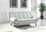 Dilleston Tufted Back Upholstered Sofa Bed White - 300291 - Luna Furniture