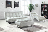 Dilleston White Tufted Back Upholstered Sofa Bed from Coaster - Luna Furniture