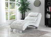 Dilleston Upholstered Chaise White - 550078 - Luna Furniture