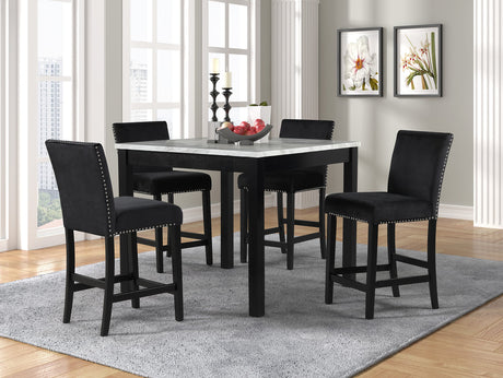 Dior Black 5-Piece Counter Height Set from Happy Homes - Luna Furniture
