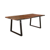 Ditman Gray Sheesham and Black Live Edge Dining Table from Coaster - Luna Furniture