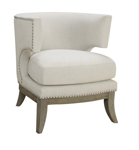 Dominic Barrel Back Accent Chair White and Weathered Grey - 902559 - Luna Furniture