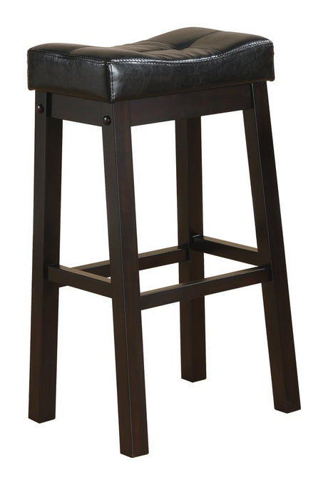 Donald Upholstered Bar Stools Black and Cappuccino (Set of 2) - 120520 - Luna Furniture