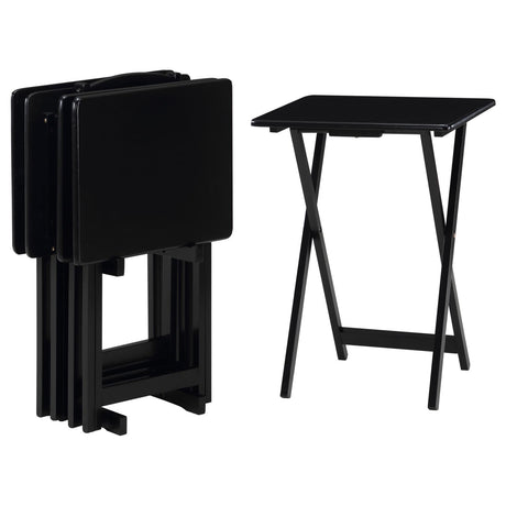 Donna 5-piece Tray Table Set Black - 930088 - Luna Furniture