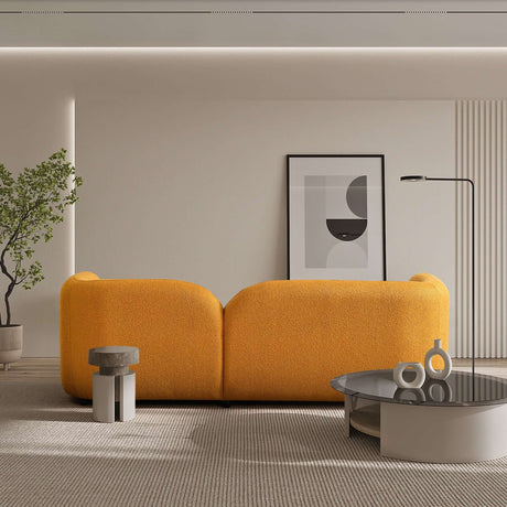 Donna Dark Yellow Boucle Sofa from Ashcroft Furniture - Luna Furniture