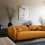 Donna Dark Yellow Boucle Sofa from Ashcroft Furniture - Luna Furniture