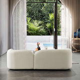 Donna Japandi Style Boucle Sofa Ivory from Ashcroft Furniture - Luna Furniture