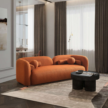 Donna Japandi Style Boucle Sofa Orange - AFC00487 - Luna Furniture