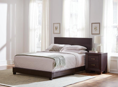 Dorian Upholstered California King Bed Brown - 300762KW - Luna Furniture