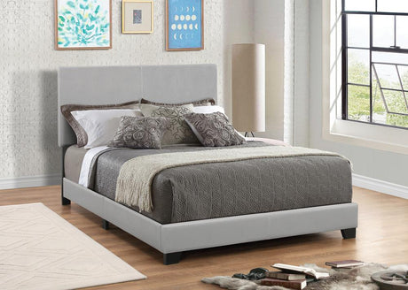 Dorian Upholstered California King Bed Grey - 300763KW - Luna Furniture