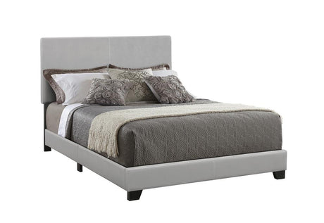 Dorian Upholstered Eastern King Bed Grey - 300763KE - Luna Furniture