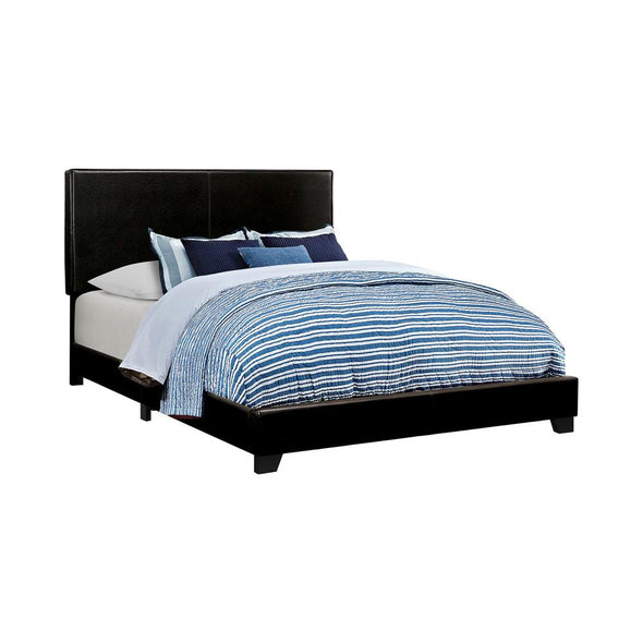 Dorian Upholstered Queen Bed Black - 300761Q - Luna Furniture