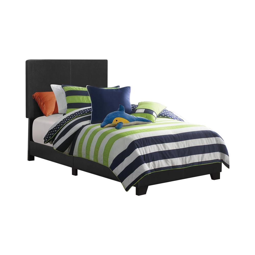 Dorian Black Upholstered Twin Bed from Coaster - Luna Furniture