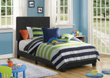 Dorian Black Upholstered Twin Bed from Coaster - Luna Furniture