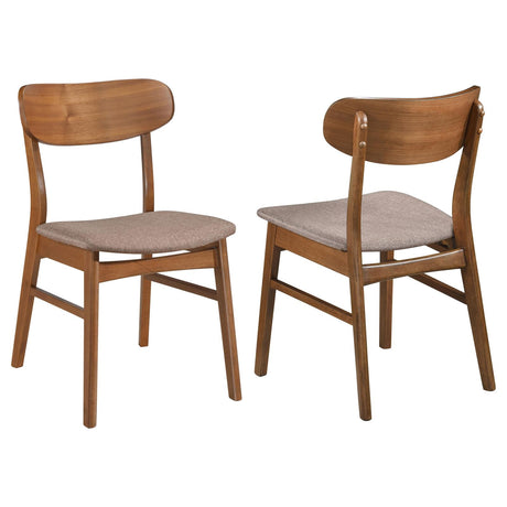 Dortch Dining Side Chair Walnut and Brown (Set of 2) - 108462 - Luna Furniture