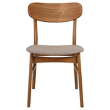 Dortch Walnut and Brown Dining Side Chair, Set of 2 from Coaster - Luna Furniture