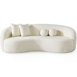 Blair Ivory Curvy Boucle Sofa from Ashcroft Furniture - Luna Furniture