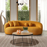 Blair Ivory Curvy Boucle Sofa from Ashcroft Furniture - Luna Furniture