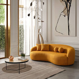 Blair Ivory Curvy Boucle Sofa from Ashcroft Furniture - Luna Furniture