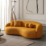 Blair Ivory Curvy Boucle Sofa from Ashcroft Furniture - Luna Furniture