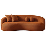 Blair Ivory Curvy Boucle Sofa from Ashcroft Furniture - Luna Furniture