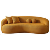 Blair Ivory Curvy Boucle Sofa from Ashcroft Furniture - Luna Furniture