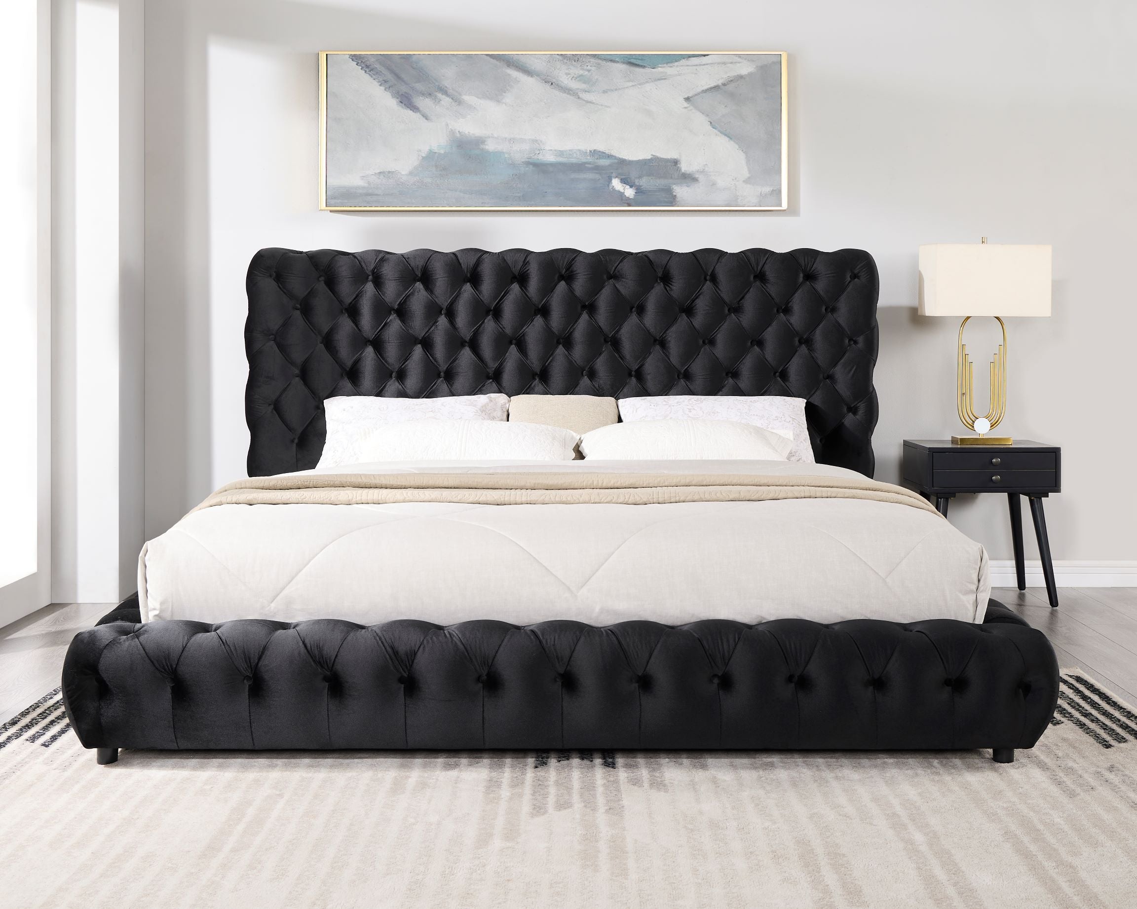 Dream Black King Platform Bed from Happy Homes - Luna Furniture