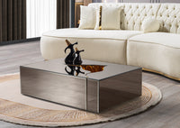 Dream Glass Bronze/Gold 3-Piece Coffee Table - DREAMBZG-GLS - Luna Furniture