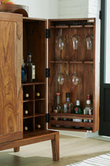 Dressonni Brown Bar Cabinet from Ashley - Luna Furniture