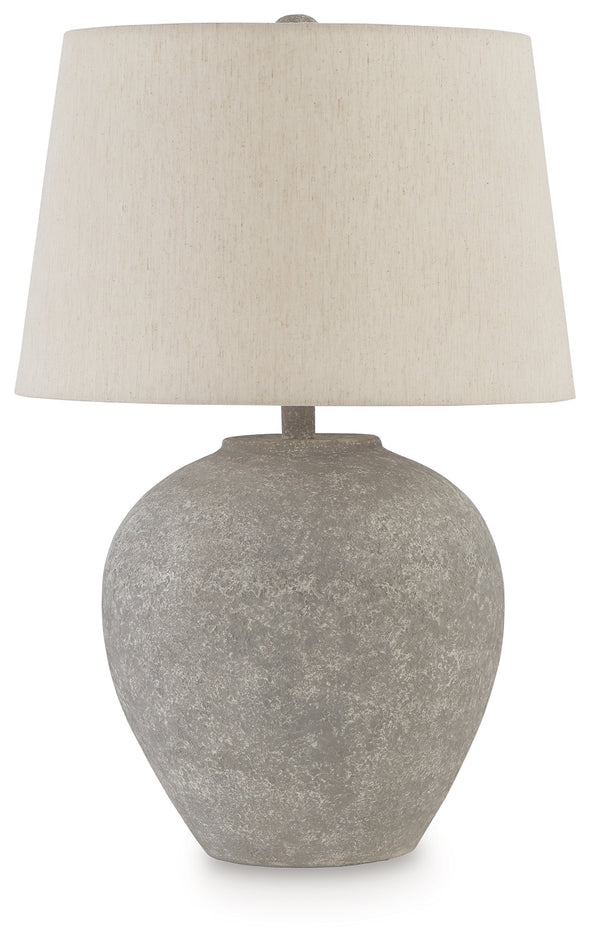 Dreward Distressed Gray Table Lamp - L235694 - Luna Furniture
