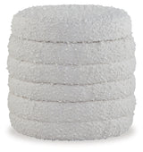 Duntler Ivory Storage Ottoman from Ashley - Luna Furniture