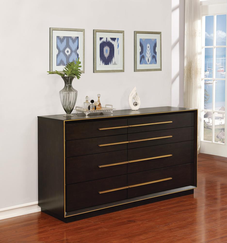 Durango Smoked Peppercorn 8-Drawer Dresser from Coaster - Luna Furniture